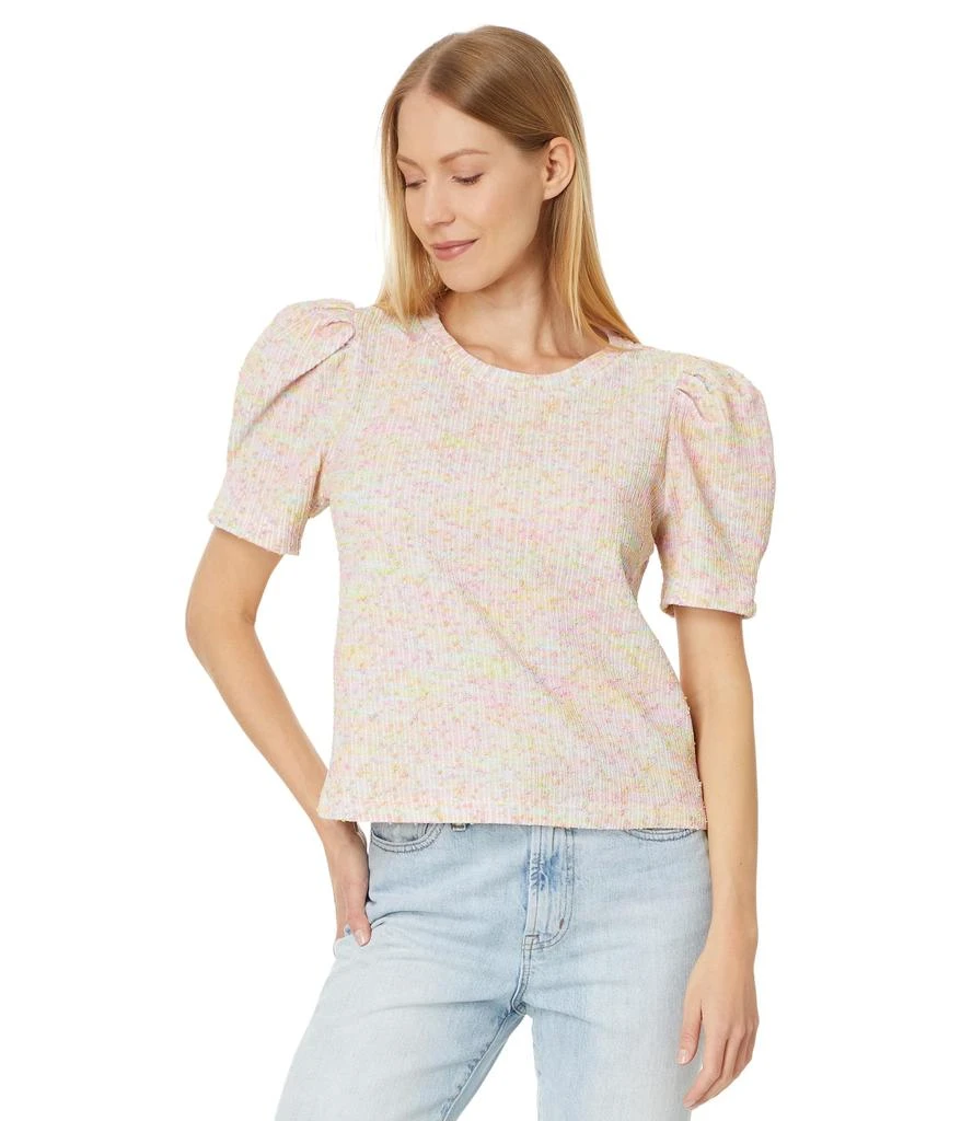 English Factory Rainbow Knit Short Sleeve Top 1