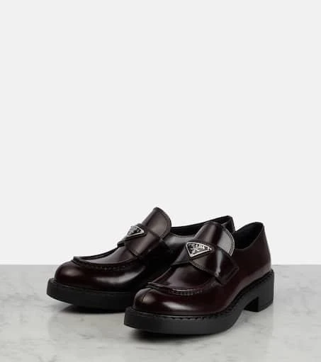 Prada Logo leather loafers 5