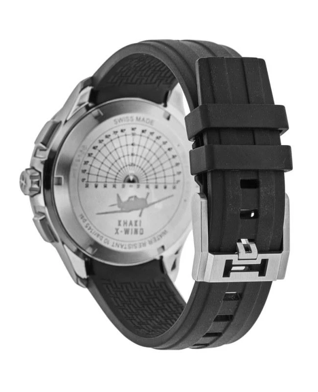 Hamilton Hamilton Khaki Aviation X-Wind GMT Chrono Quartz Black Dial Rubber Strap Men's Watch H77912335 4
