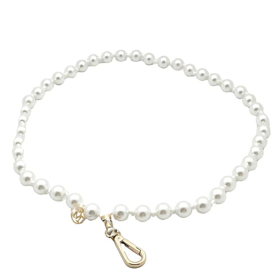 MAISON MICHEL Martine White Pearls Shoulder Strap 3