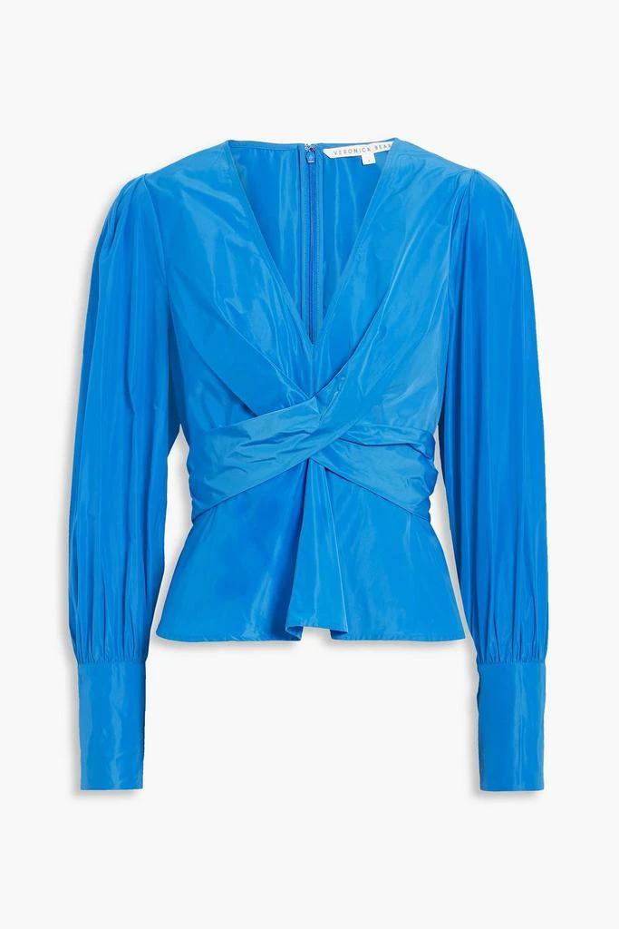 VERONICA BEARD Seema wrap-effect taffeta blouse 1