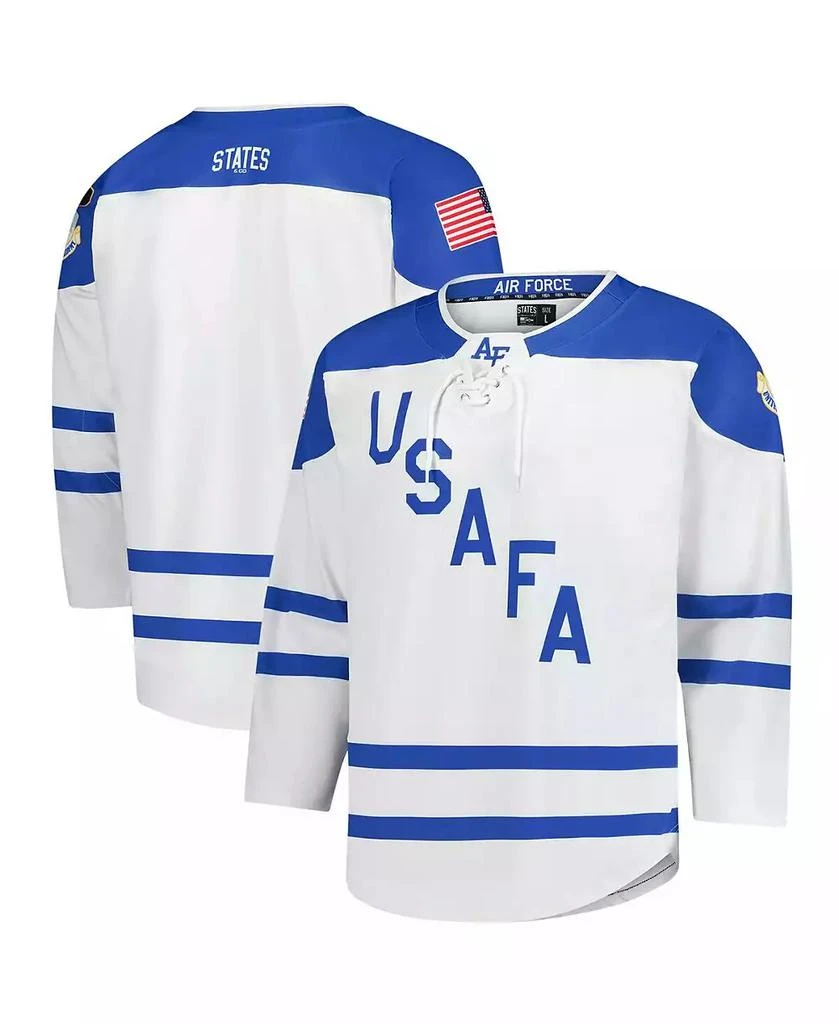 States & Co Men's White Air Force Falcons Replica Hockey Jersey 1