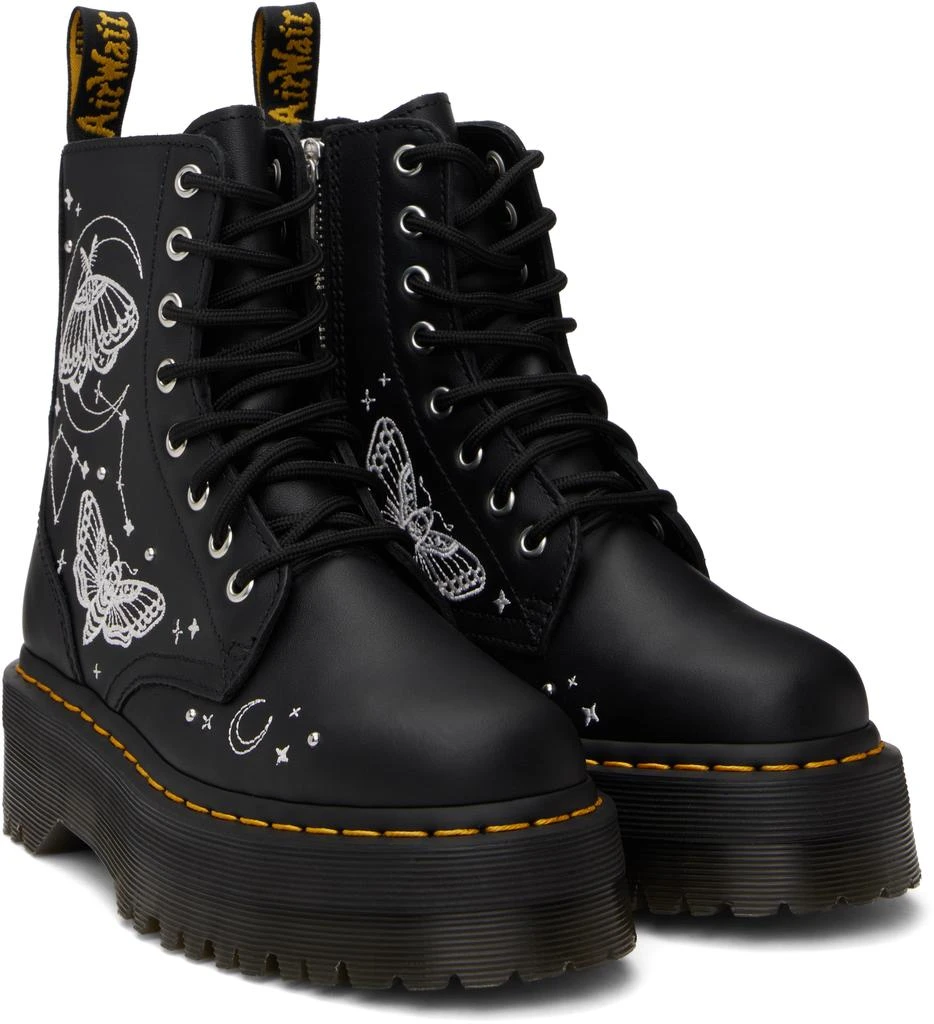 Dr. Martens Black Jadon Celestial Moth Embroidered Platform Boots 4