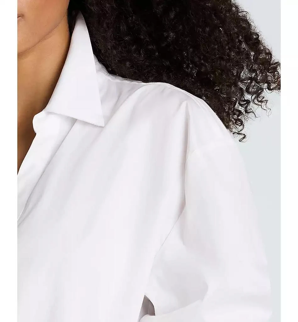 Kenneth Cole Women's Button-Front Long-Sleeve Cropped Shirt 4