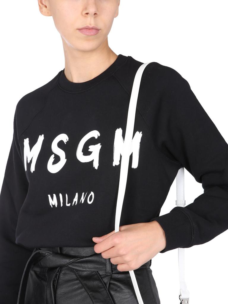 【送料&関税込】MSGM Sweatshirt With Brushed Logo MSGM Sweatshirt With Brushed Logo Print - Hoodies - Compare