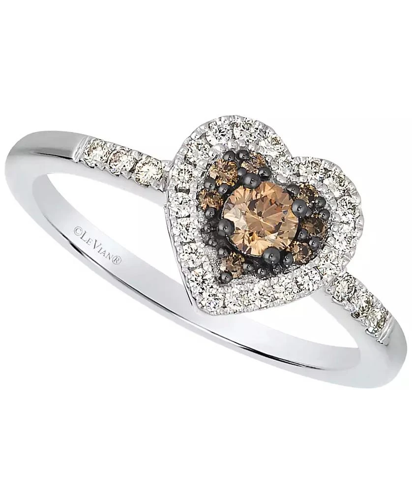 Le Vian Chocolate Diamond (0.24 ct. t.w.) 
Vanilla Diamond (0.19 ct. t.w.) Ring in 14k Vanilla Gold