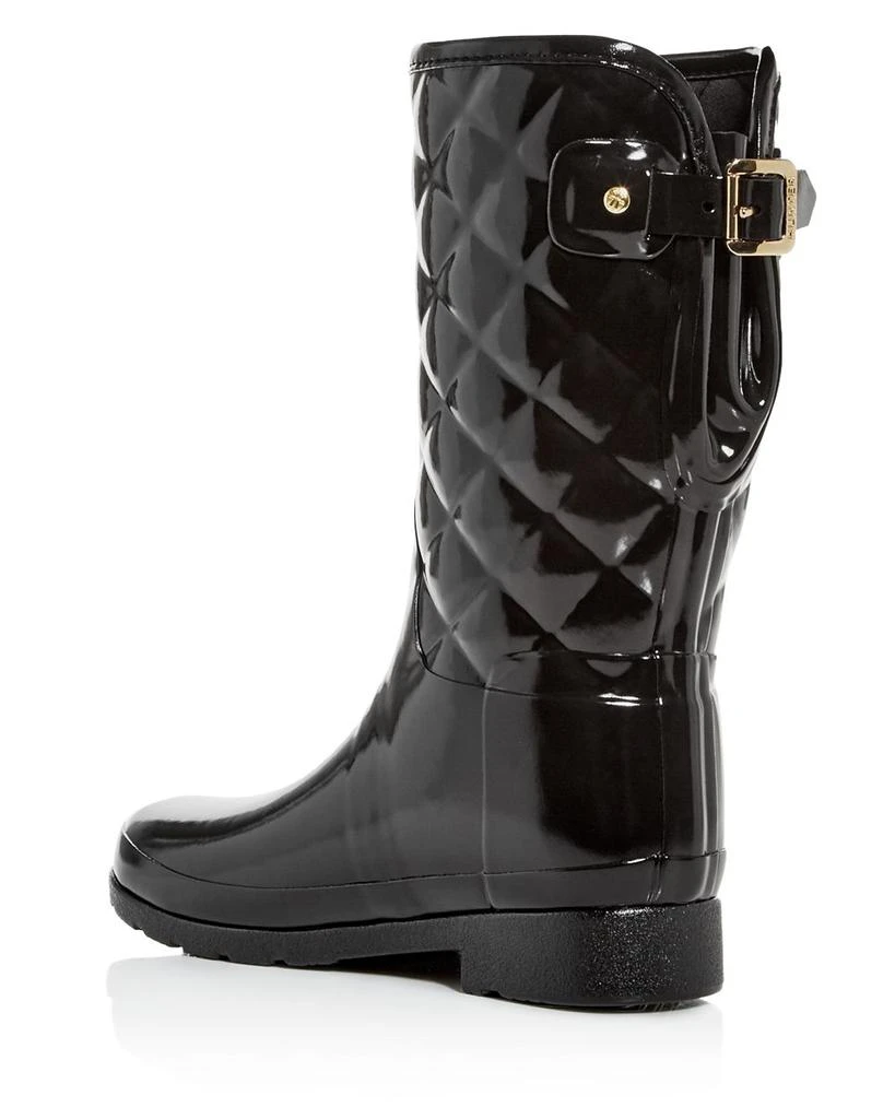 Hunter Women's Refined Quilted Gloss Rain Boots 5