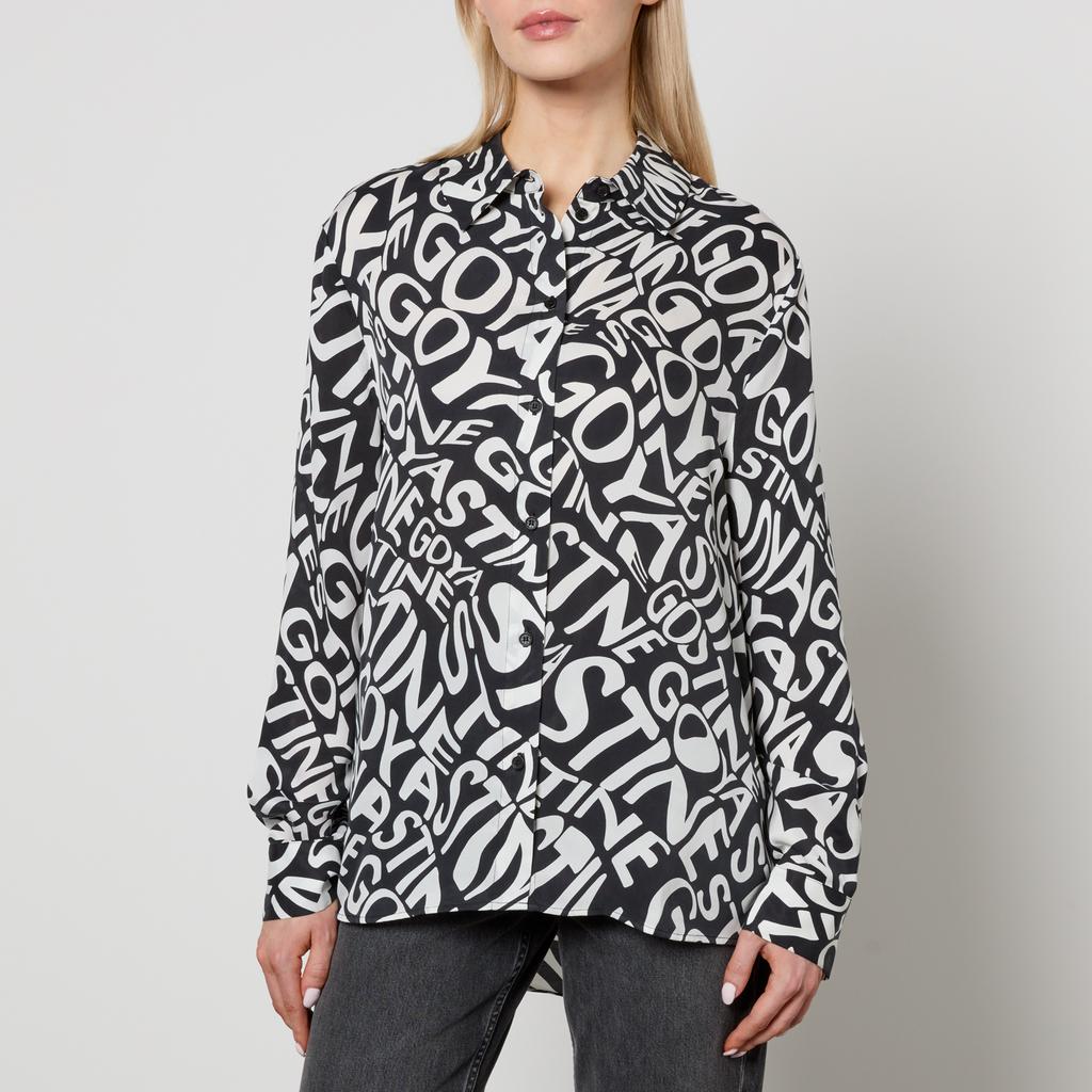 Stine Goya Stine Goya Wal Monogram Print Tencel™ Lyocell-Blend Shirt