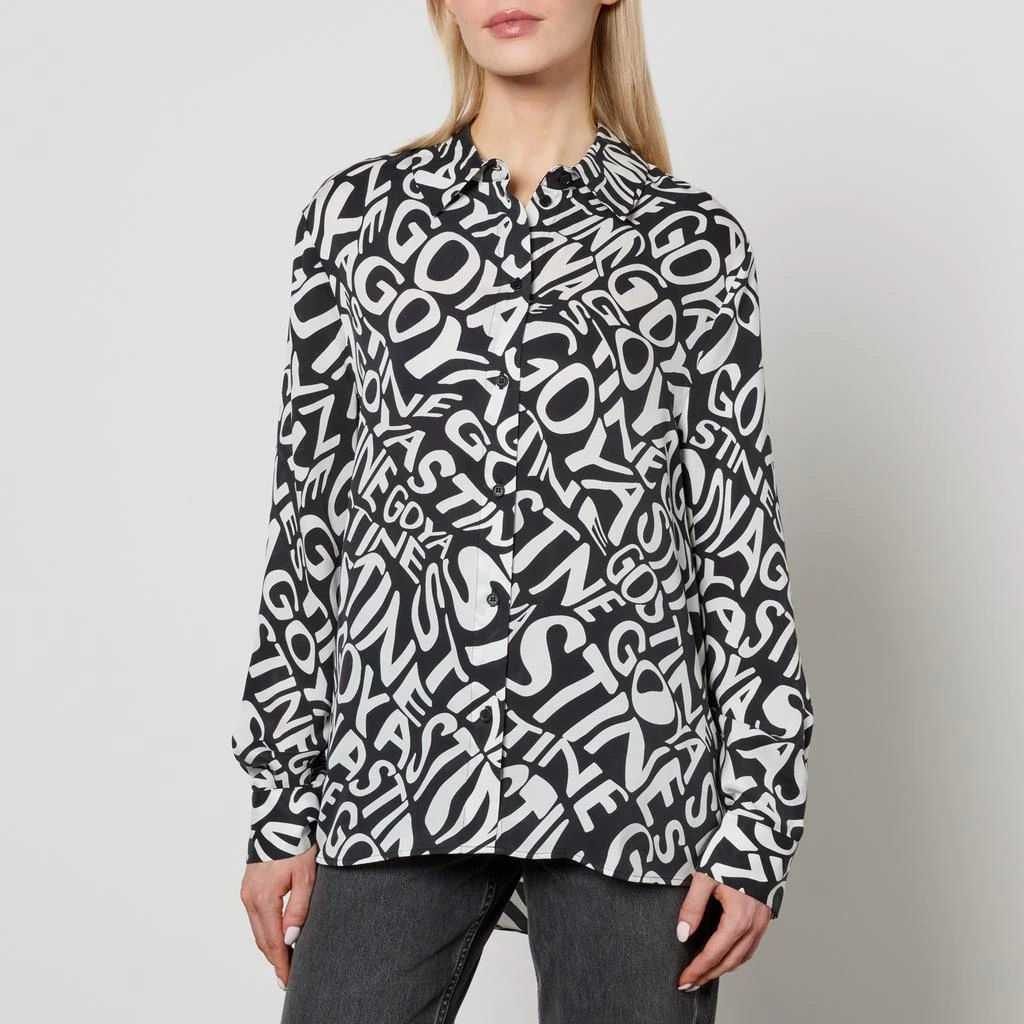 Stine Goya Wal Monogram Print Tencel™ Lyocell-Blend Shirt 1