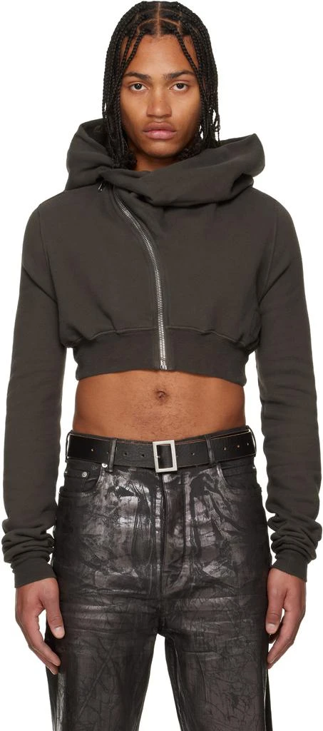 Rick Owens Gray Concordians Micro Mountain Hoodie 1