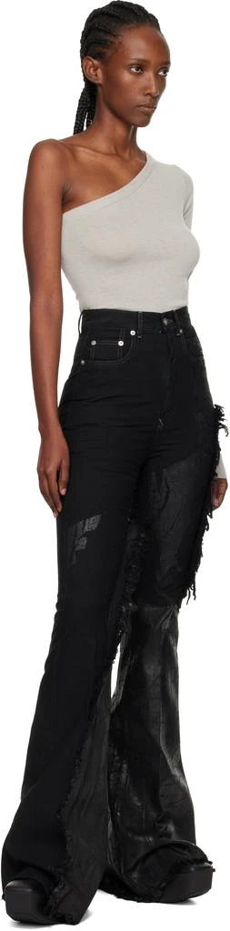 Rick Owens Black Concordians Bolan Bootcut Jeans 4