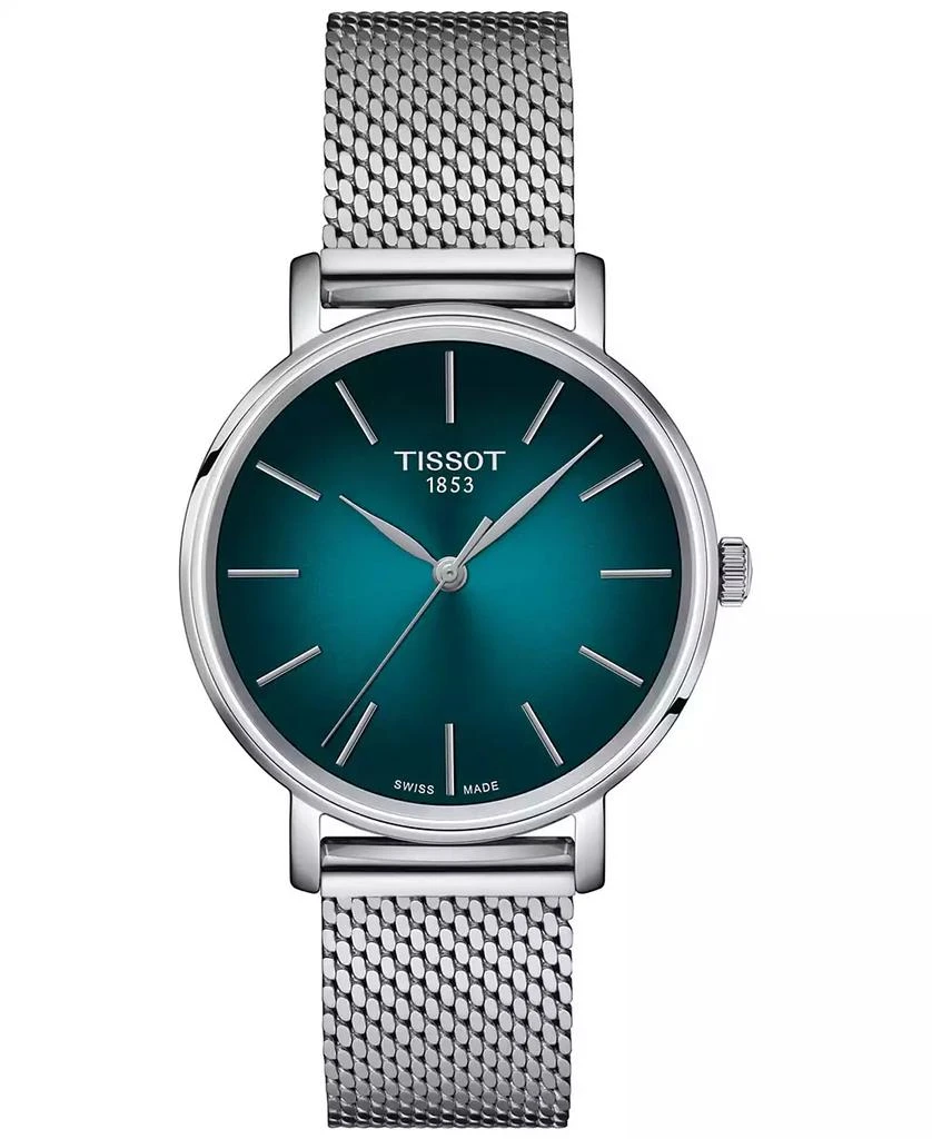 Tissot Women's Swiss Everytime Stainless Steel Mesh Bracelet Watch 34mm 1