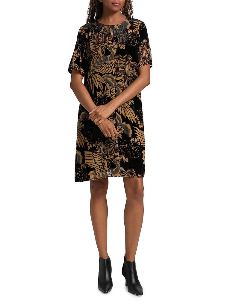 Lyla Printed Knee-Length Dress  On Sale Now with Up to 50% Off | Discover  Exclusive Deals & Savings at BeyondStyle  Authentic Johnny Was dresses|floral|shift|modern|women's|women's  apparel|short sleeve|knee-length|Women's|crewneck with Limited-Time ...