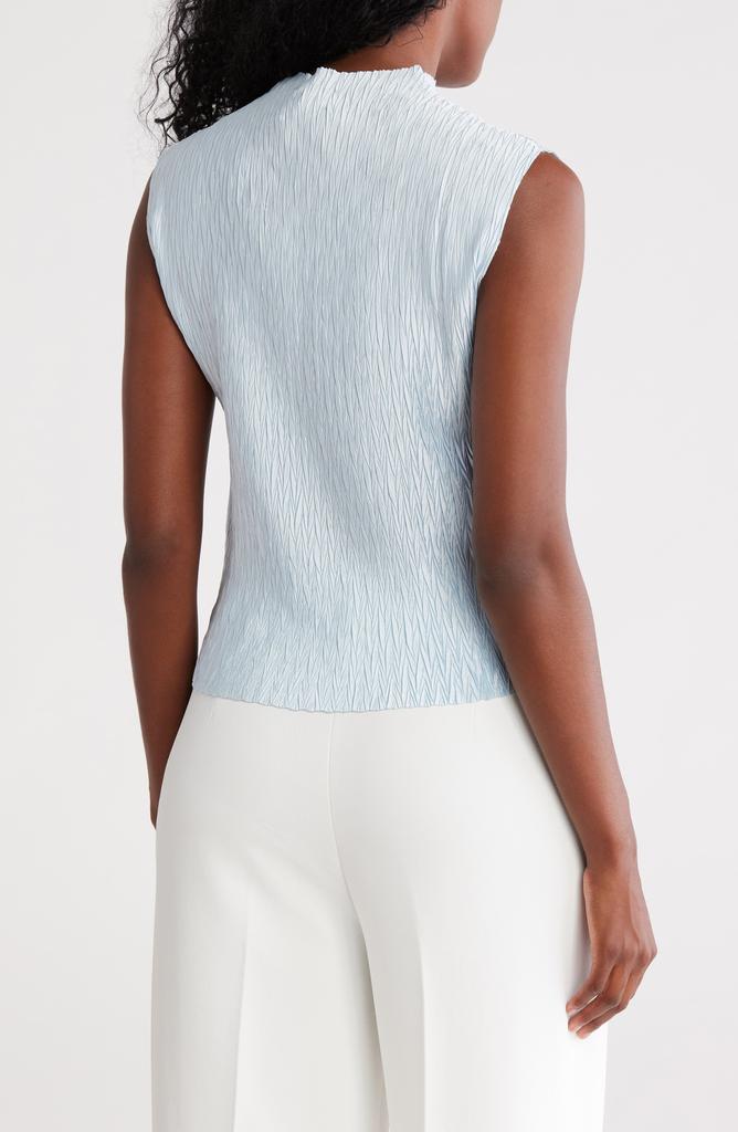 DKNY Funnel Neck Pleated Woven Top