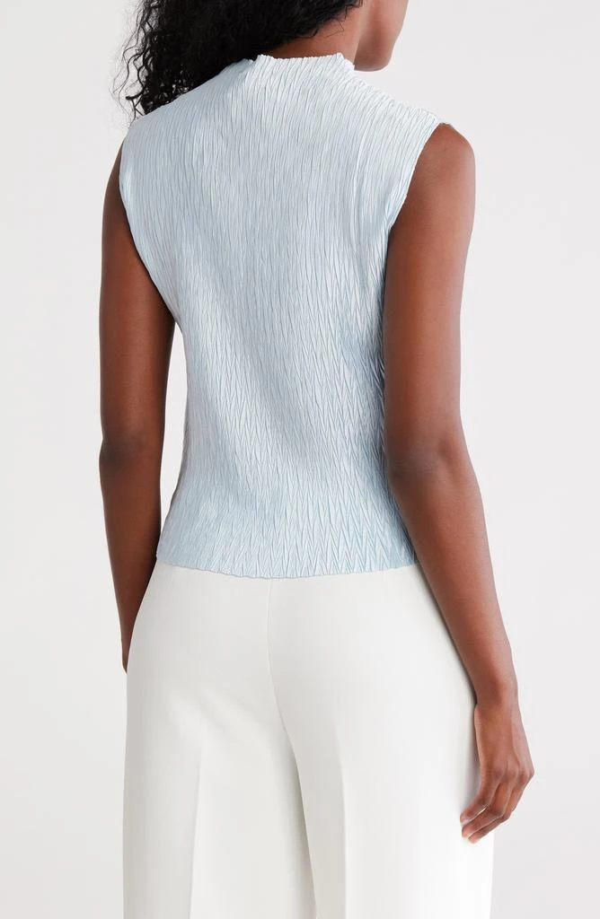 DKNY Funnel Neck Pleated Woven Top 2