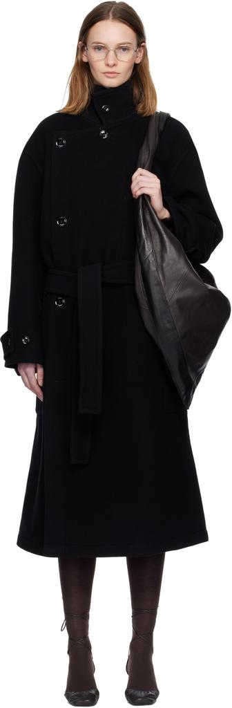 LEMAIRE ASYMMETRICAL BATHROBE COAT サイズ34 Lemaire Brown Asymmetrical Bathrobe Coat - BeyondStyle