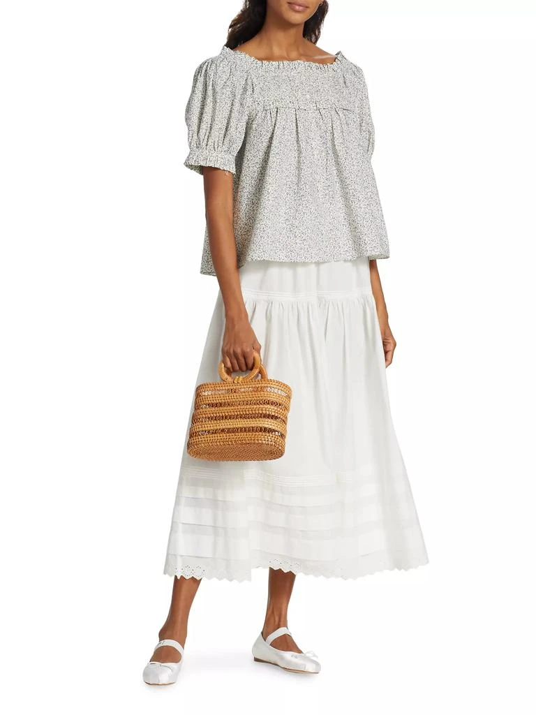 DÔEN Sebastiane Tiered Cotton Maxi Skirt 2