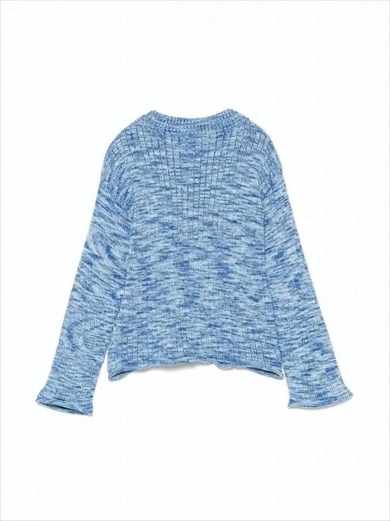 Baserange Marled Blue Knitted Cardigan 2