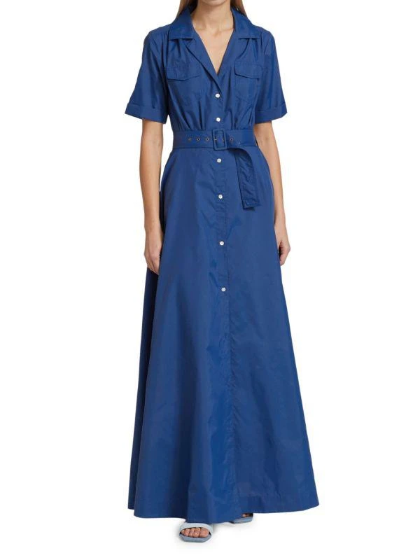 Staud Millie Belted Fit & Flare Shirtdress 1