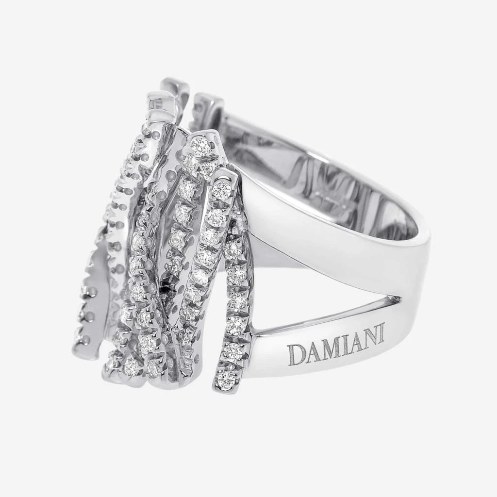 Damiani Damiani 18K White Gold, Diamond 0.84ct. tw. Statement Ring Sz. 7.25 241368 2