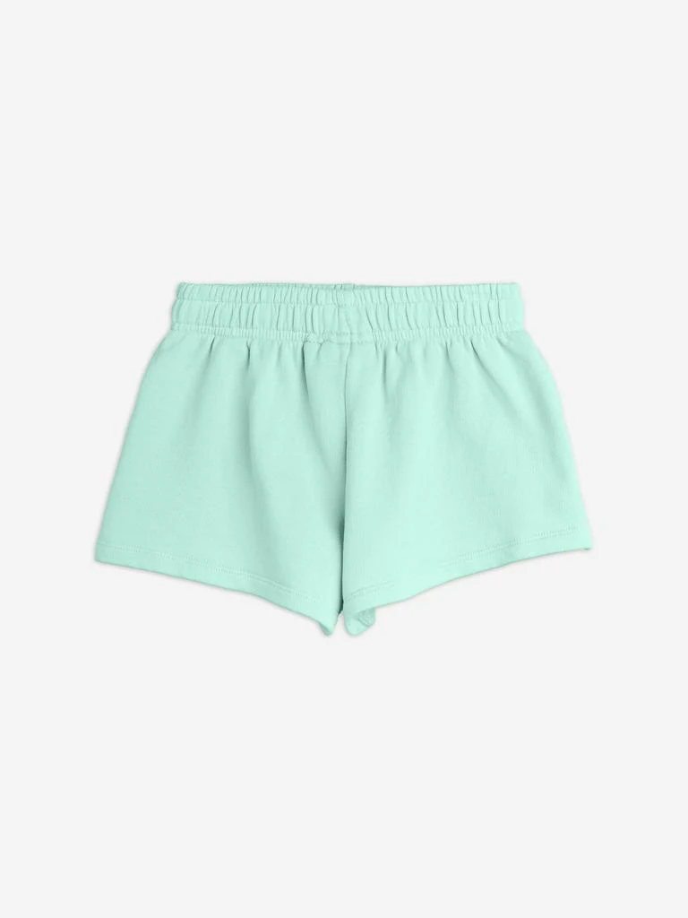 Mini Rodini Girls Jogging Sweat Shorts in Green 3