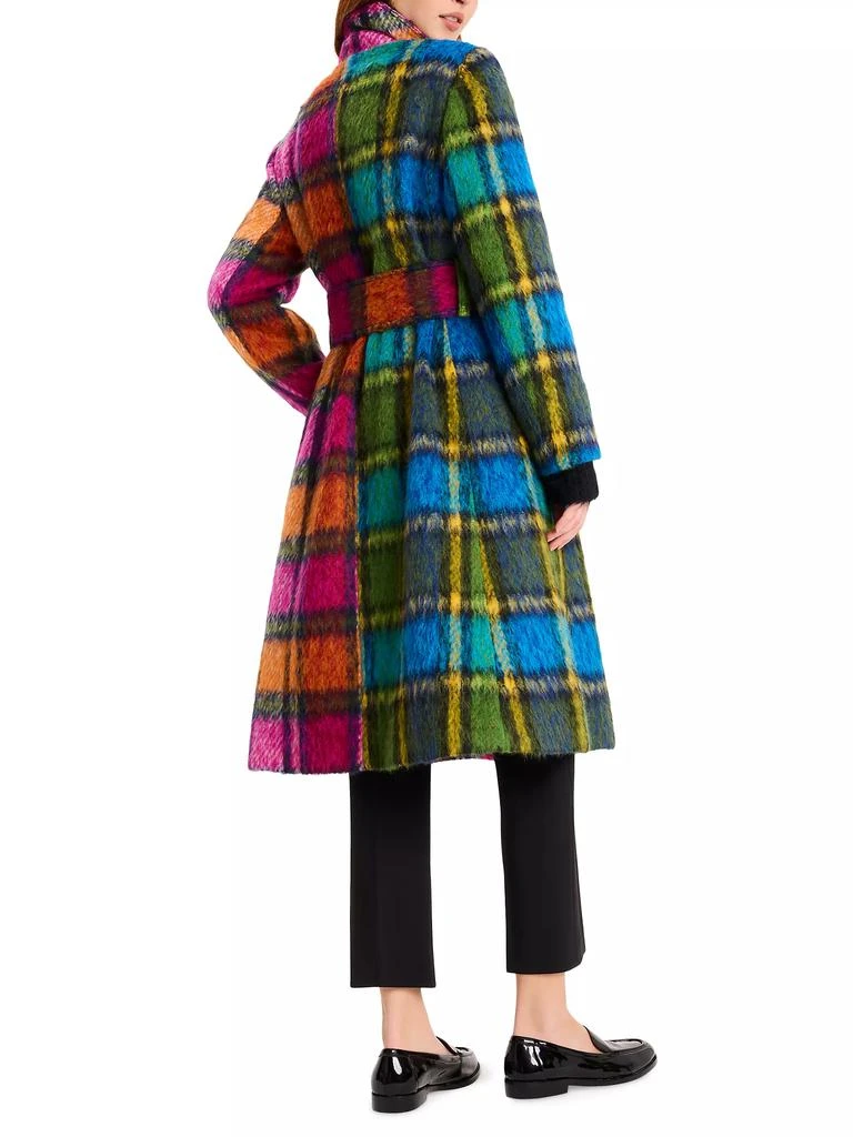 Kate Spade Mainline Grand Plaid Wool Double-Breasted Coat 4