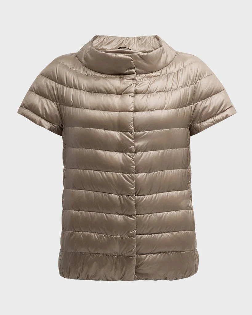 Herno Emilia Water-Resistant Ultralight Nylon Puffer Cape 1