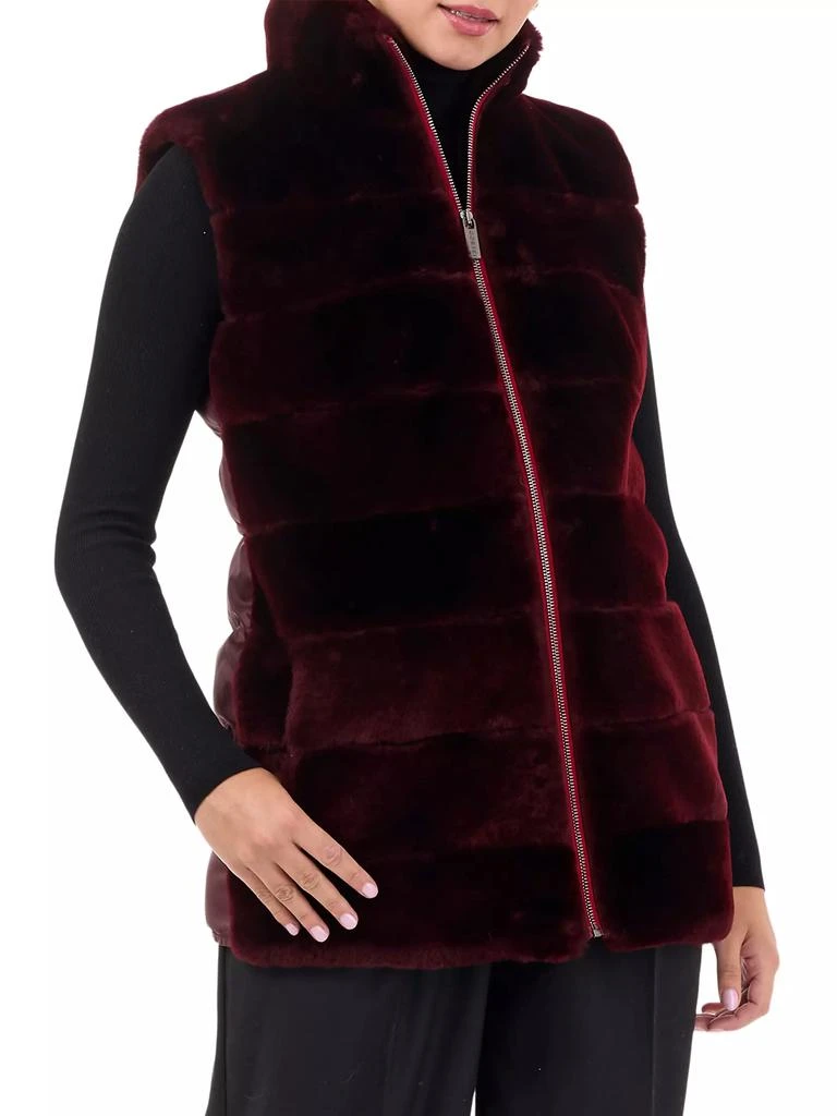 Gorski Shearling Lamb Vest With Quilted Back 3