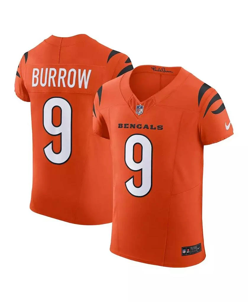 NIKE Men's Joe Burrow Orange Cincinnati Bengals Vapor F.U.S.E. Elite Jersey 1