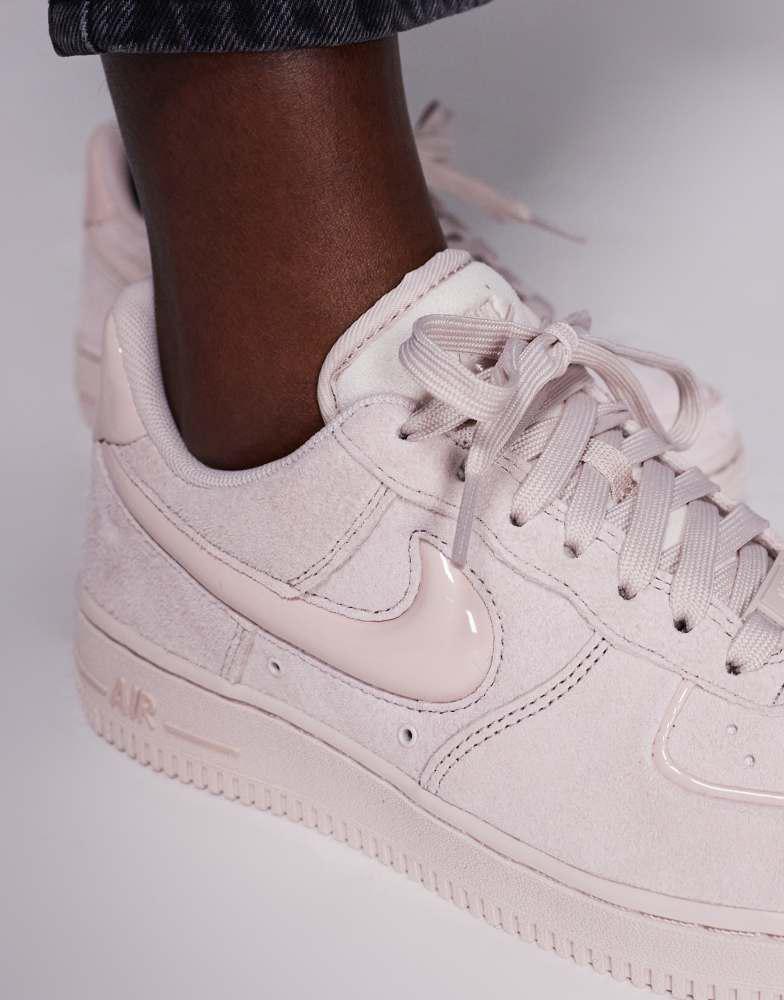 nike air force 1 07 pink swoosh