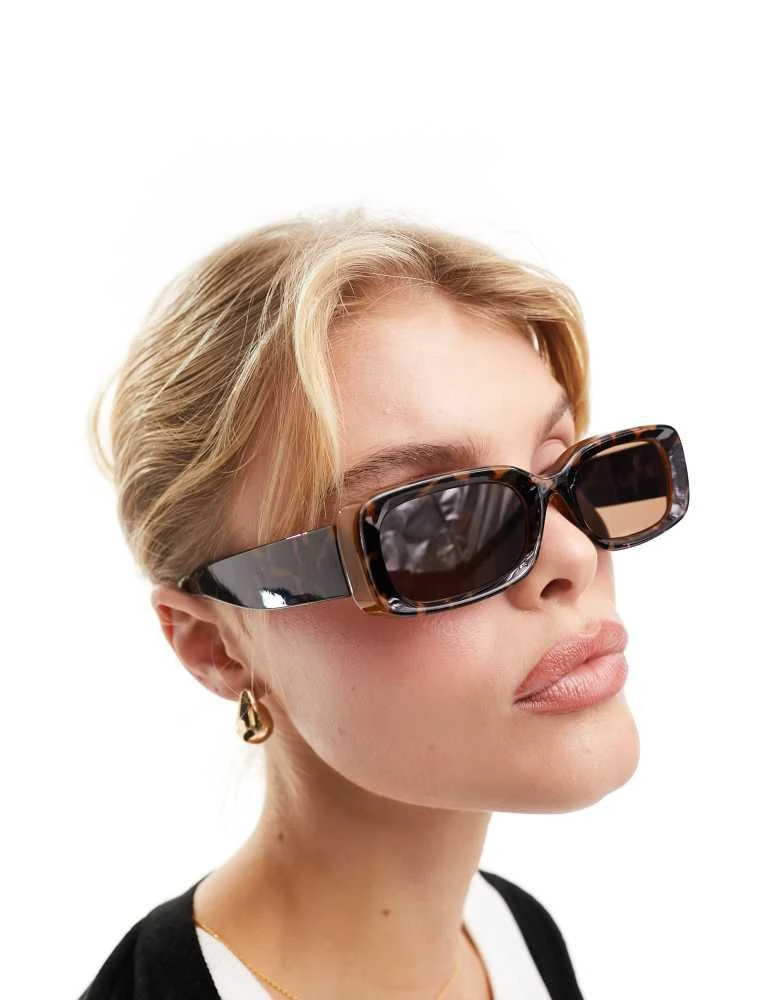 Weekday Weekday Cruise squared sunglasses in brown 3