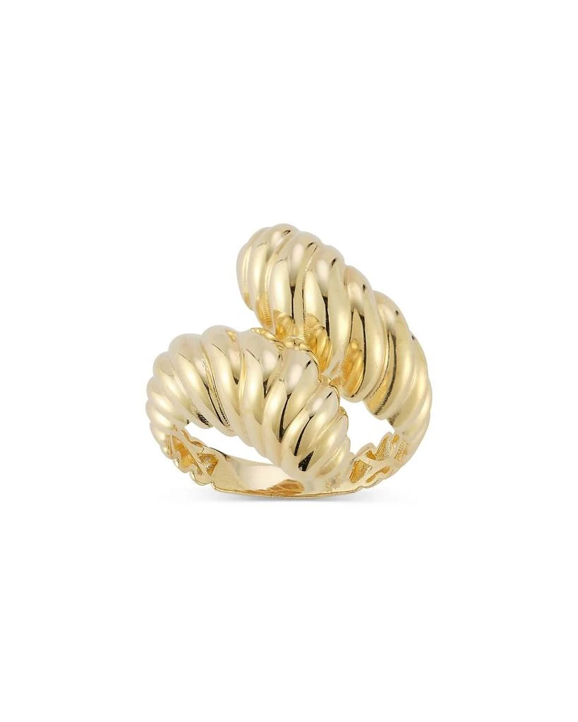 Moon 
Meadow 14K Yellow Gold Twist Bypass Ring 2