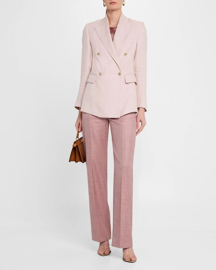 ELEVENTY Double-Breasted Linen Blazer 2