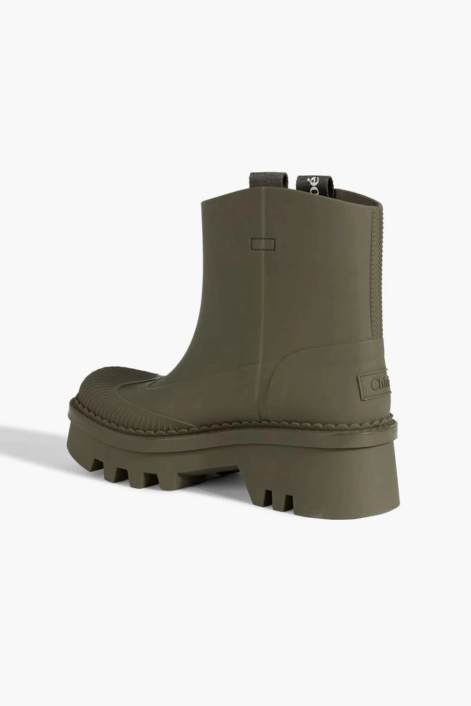 CHLOÉ Raina embossed rubber rain boots 3