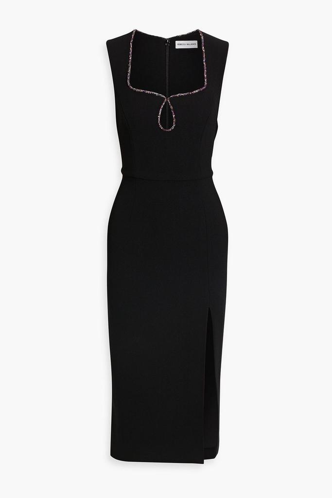 REBECCA VALLANCE Victoria crystal-embellished crepe midi dress