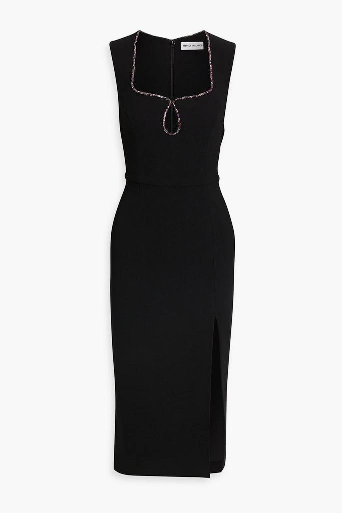 REBECCA VALLANCE Victoria crystal-embellished crepe midi dress 1