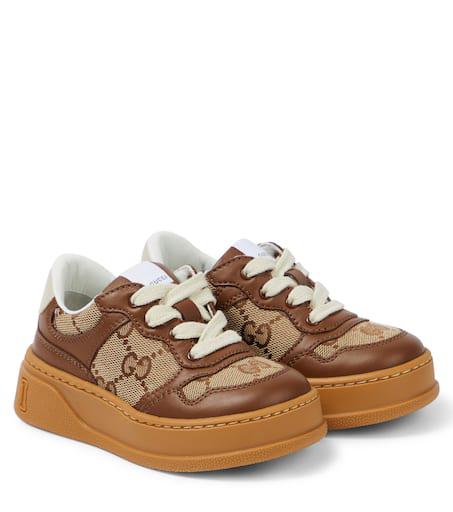 Gucci Kids Chunky B leather sneakers BABY KIDS Free Shipping BeyondStyle