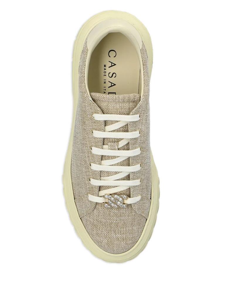 スニーカー CASADEI SNEAKERS JUTA FLO T. 020 (2X051J0201C2671C107 GOLD) CASADEI Sneakers Juta Flo T. 020 Gold-Milk 36-IT - Casual
