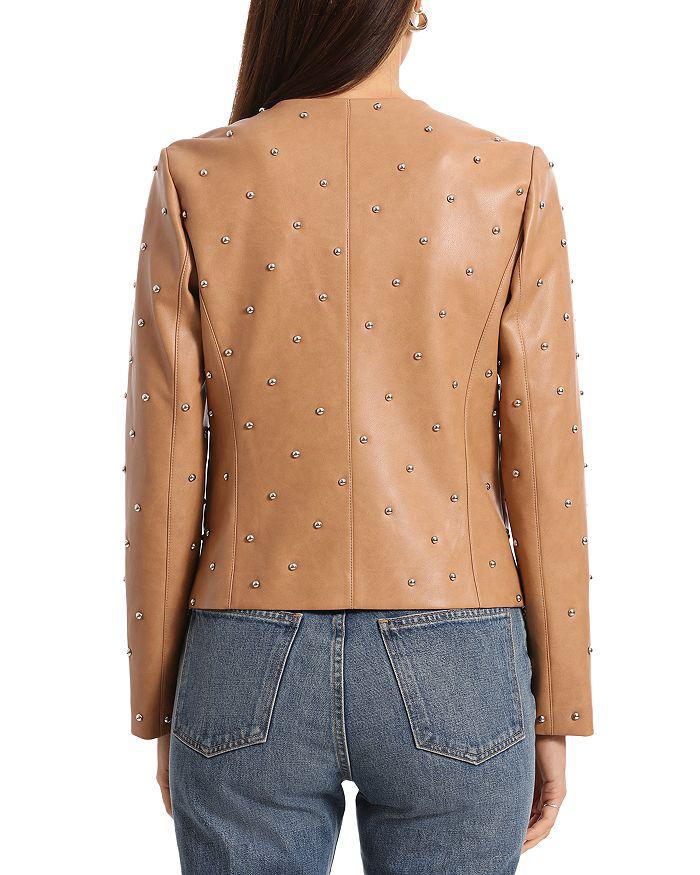 Bagatelle Faux Leather Studded Zip Jacket