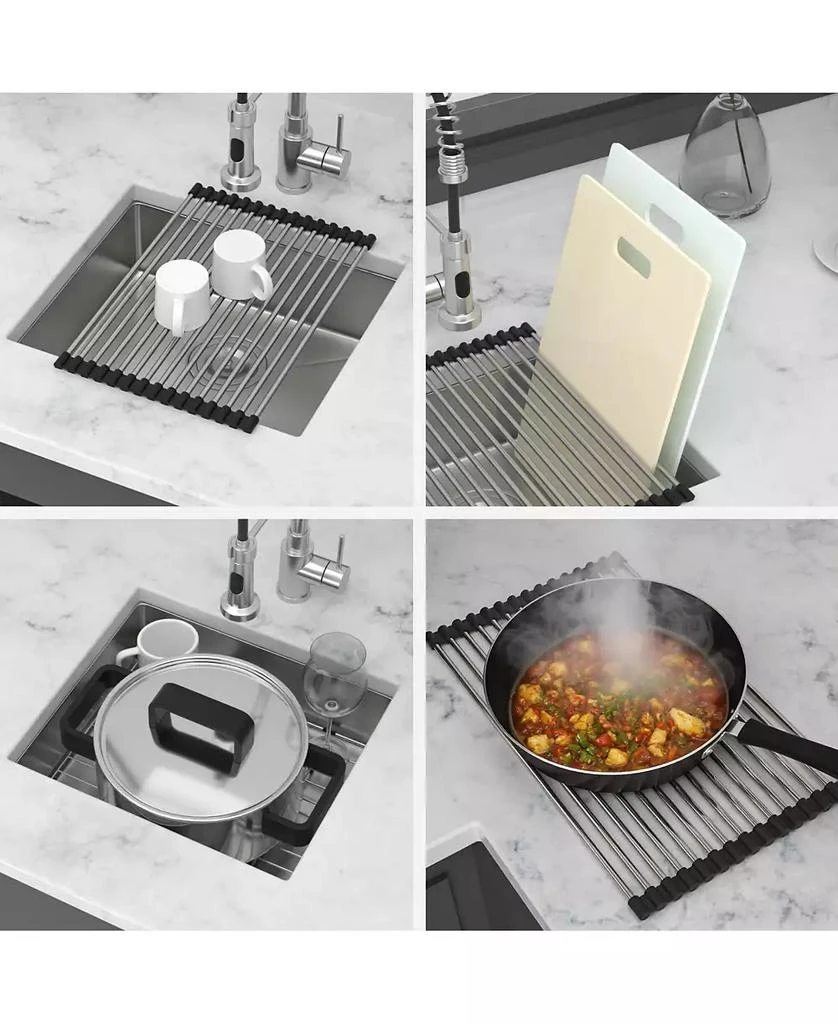 Flynama 18x16x5.5inch ADA Compliant Kitchen Sink Undermount Stainless Steel Single Bowl 16 Gauge 4