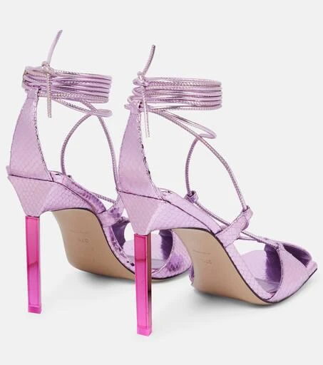 The Attico Adele snake-effect leather sandals 3