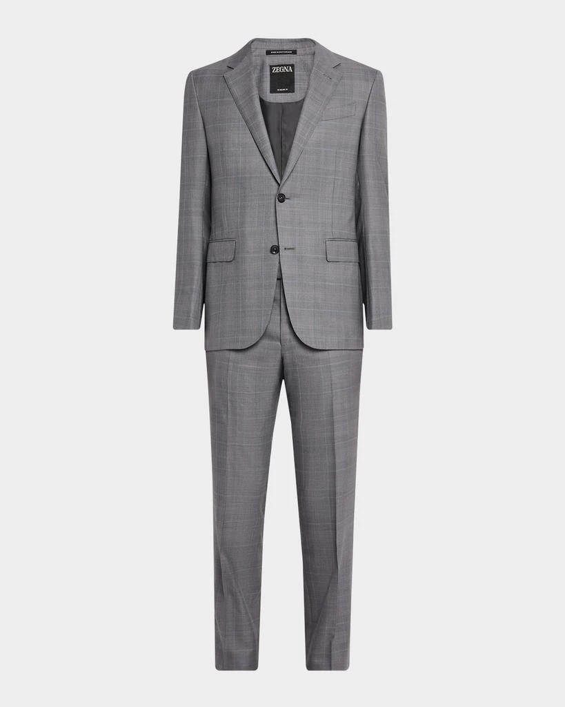 Zegna Men's 15milmil15 Wool Plaid Suit 1