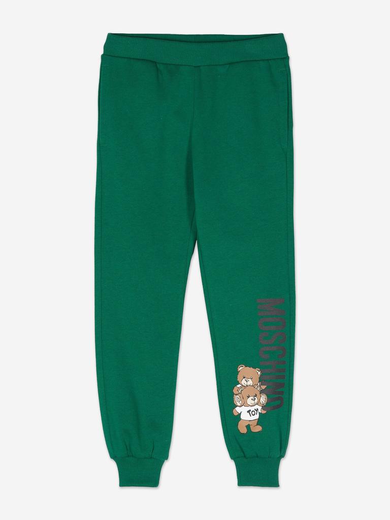 Moschino Moschino Kids Teddy Bear Logo Joggers in Green
