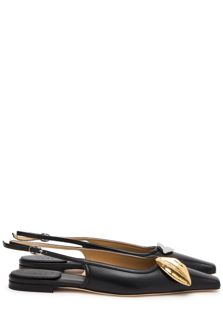 A.W.A.K.E MODE Amanda Kiss leather slingback flats