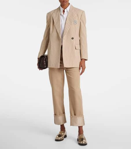 Brunello Cucinelli Metallic leather penny loafers 3