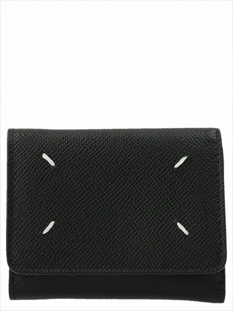 MAISON MARGIELA Textured Calf Leather Tri-Fold Wallet