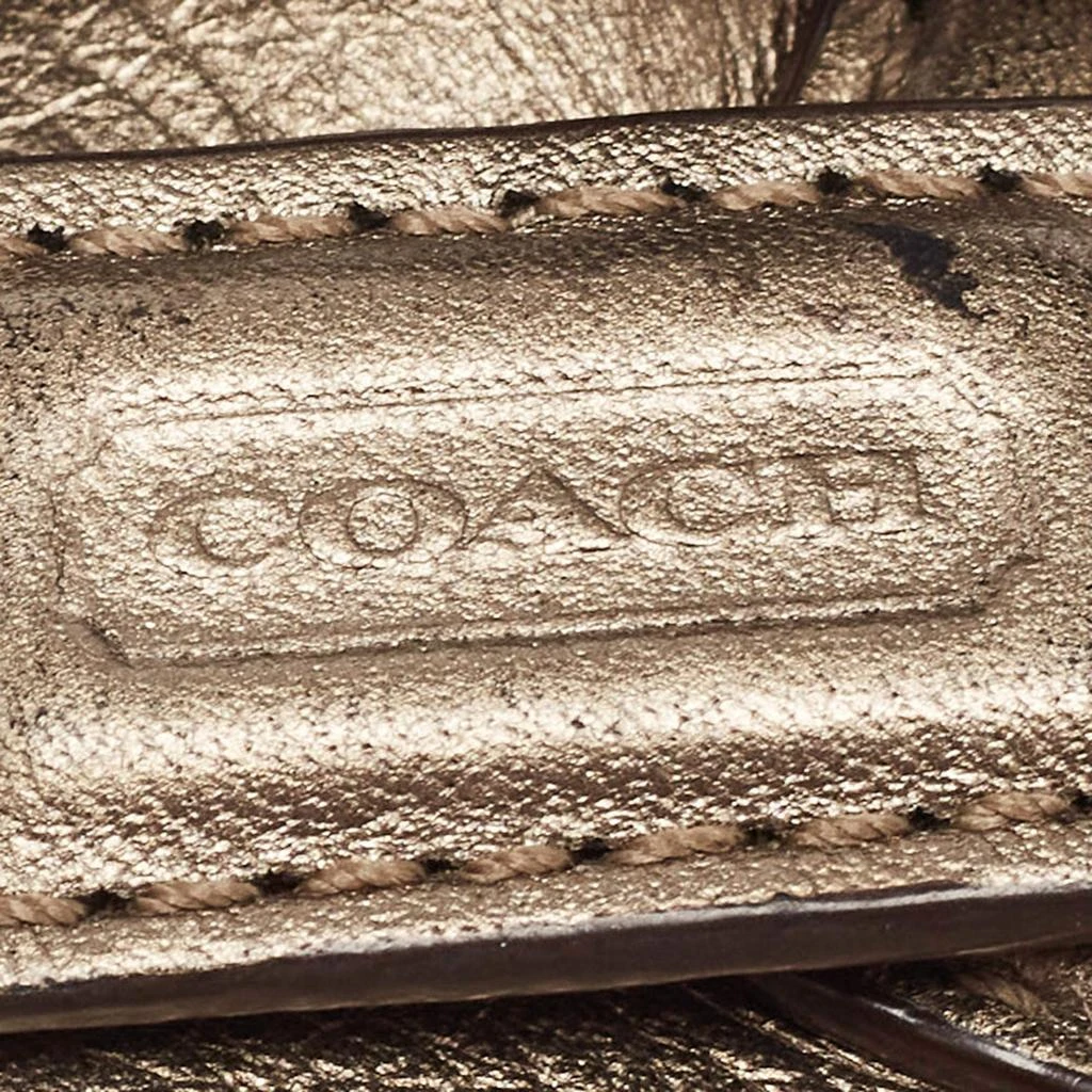 Coach Coach Metallic Leather Zip Wristlet Clutch 10