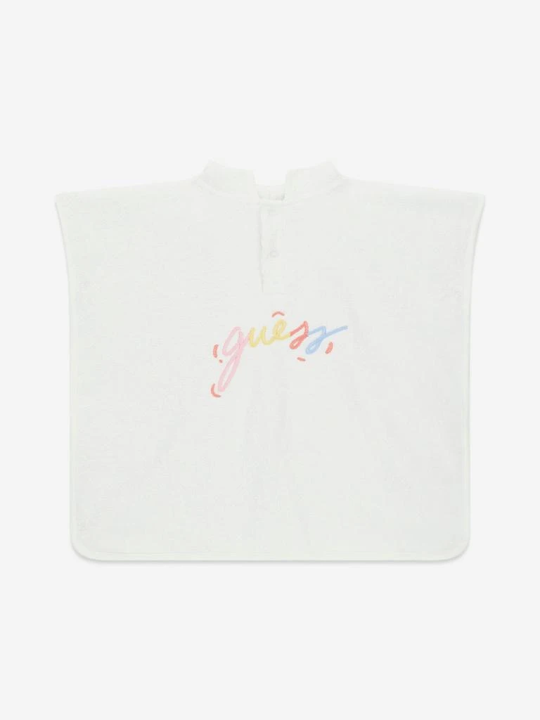 GUESS Guess Baby Hooded Poncho Towel in White
