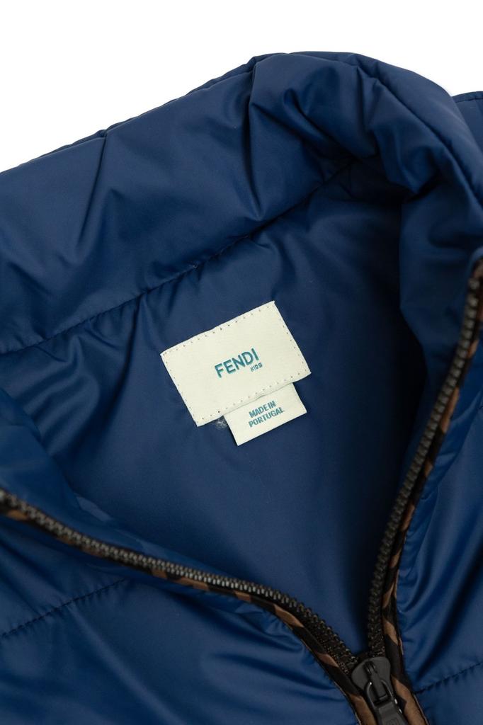 FENDI kids ジャケット Shop Fendi Kids Logo Plaque Zipped Padded Jacket on Sale at