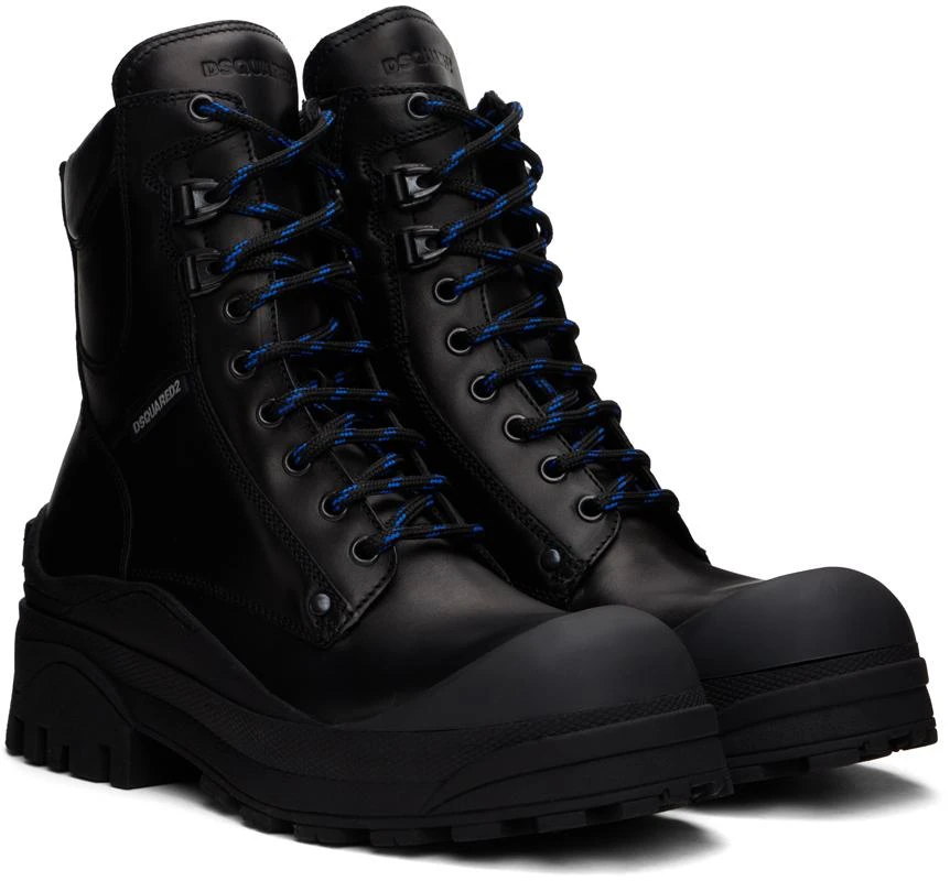 DSQUARED2 Black Urban Combat Boots 4